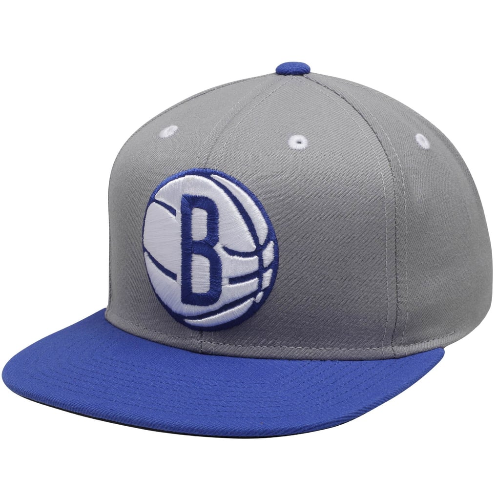 Mitchell & Ness Brooklyn Nets 9FIFTY Snapback Hat Gray Adjustable Unisex Mitchell & Ness Brooklyn Nets SnapBack Hat Gray Silver NBA  main image 4