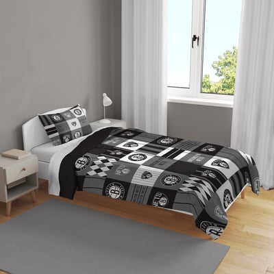 Brooklyn Nets Pegasus Patchwork Plaid Two-Piece Twin/Twin XL Bed in a Bag Set