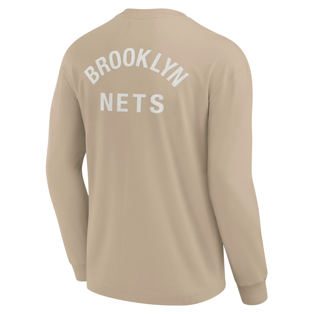 Brooklyn Nets Fanatics Unisex Elements Super Soft Long Sleeve T-Shirt - Khaki
