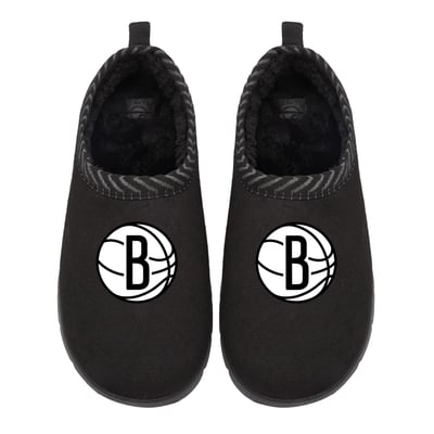 Brooklyn Nets ISlide Unisex Primary Logo Mission Slippers - Black

