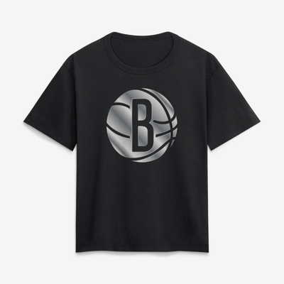 Brooklyn Nets Women's Forged Mascot T-Shirt - Black