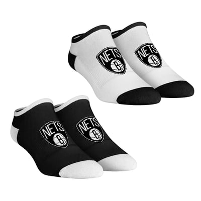  Brooklyn Nets Rock Em Women's Core Team 2-Pack Low Cut Ankle Sock Set - 