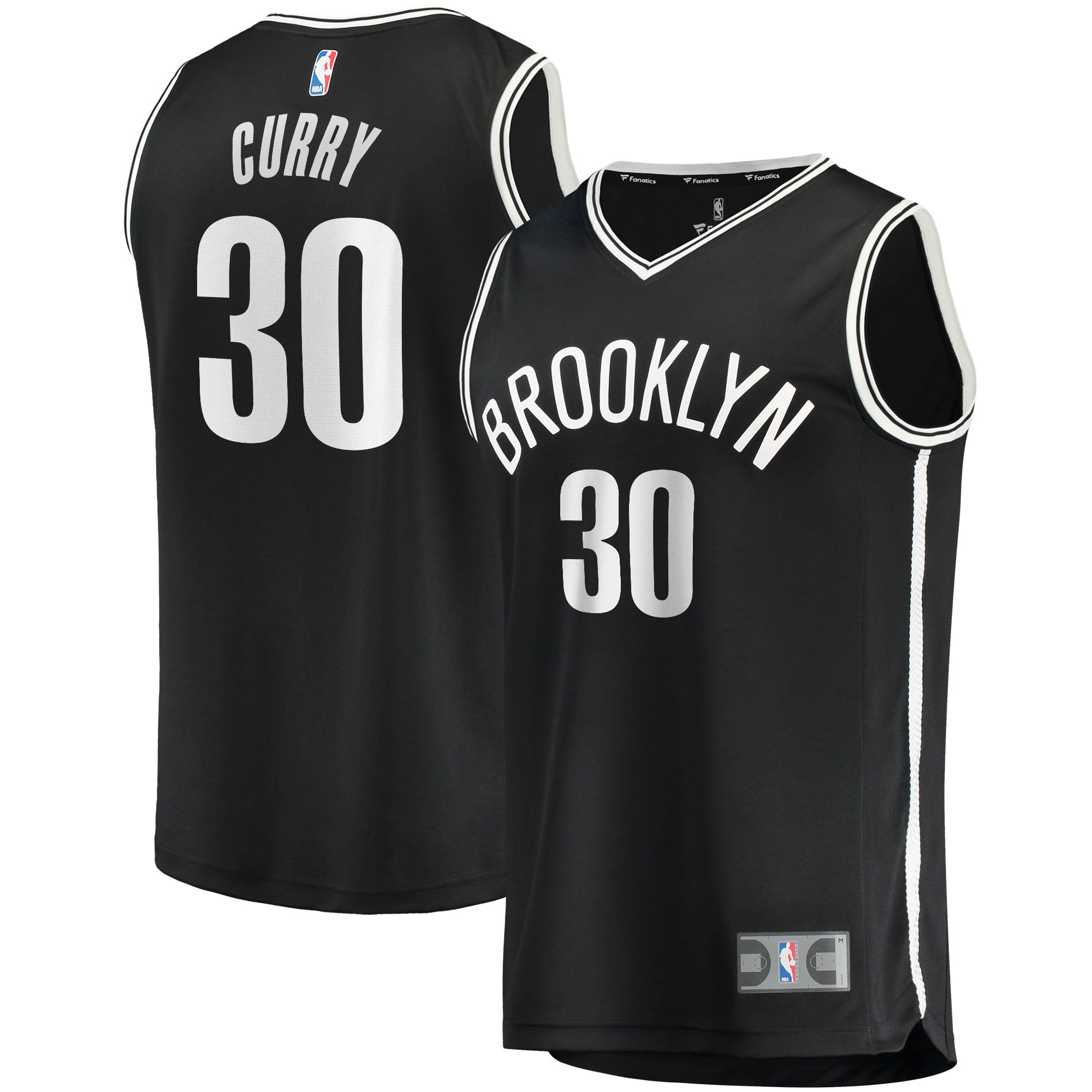 Youth Brooklyn Nets Seth Curry Fanatics Black 2021/22 Fast Break