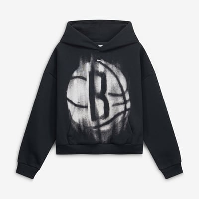  Brooklyn Nets Nike Youth 2026/27 Standard Issue Practice Icon Fleece Pullover Hoodie - Black