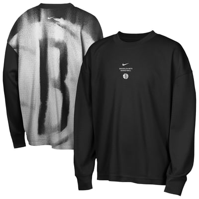  Brooklyn Nets Nike Youth 2026/27 Standard Issue Pre-Game Performance Long Sleeve T-Shirt - Black