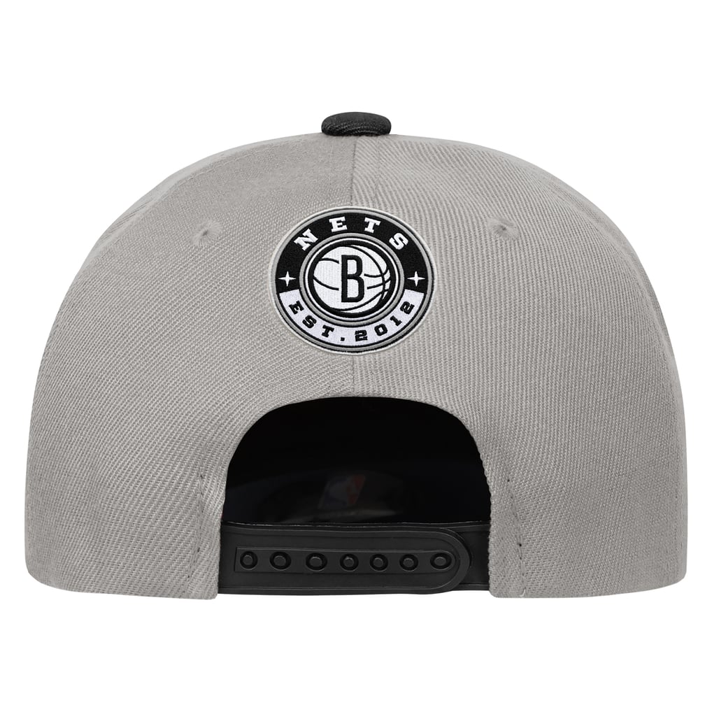 Brooklyn Nets Outerstuff Youth Logo Three Pro Pinch Pre-Curved Adjustable Hat - White/Black