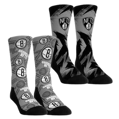  Brooklyn Nets Rock Em Youth Game Day 2-Pack Crew Socks - Black