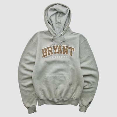 Bryant Bulldogs Champion 2000s Hooded Pullover Sweatshirt - Gray - XS by Fanatics Real Vintage
