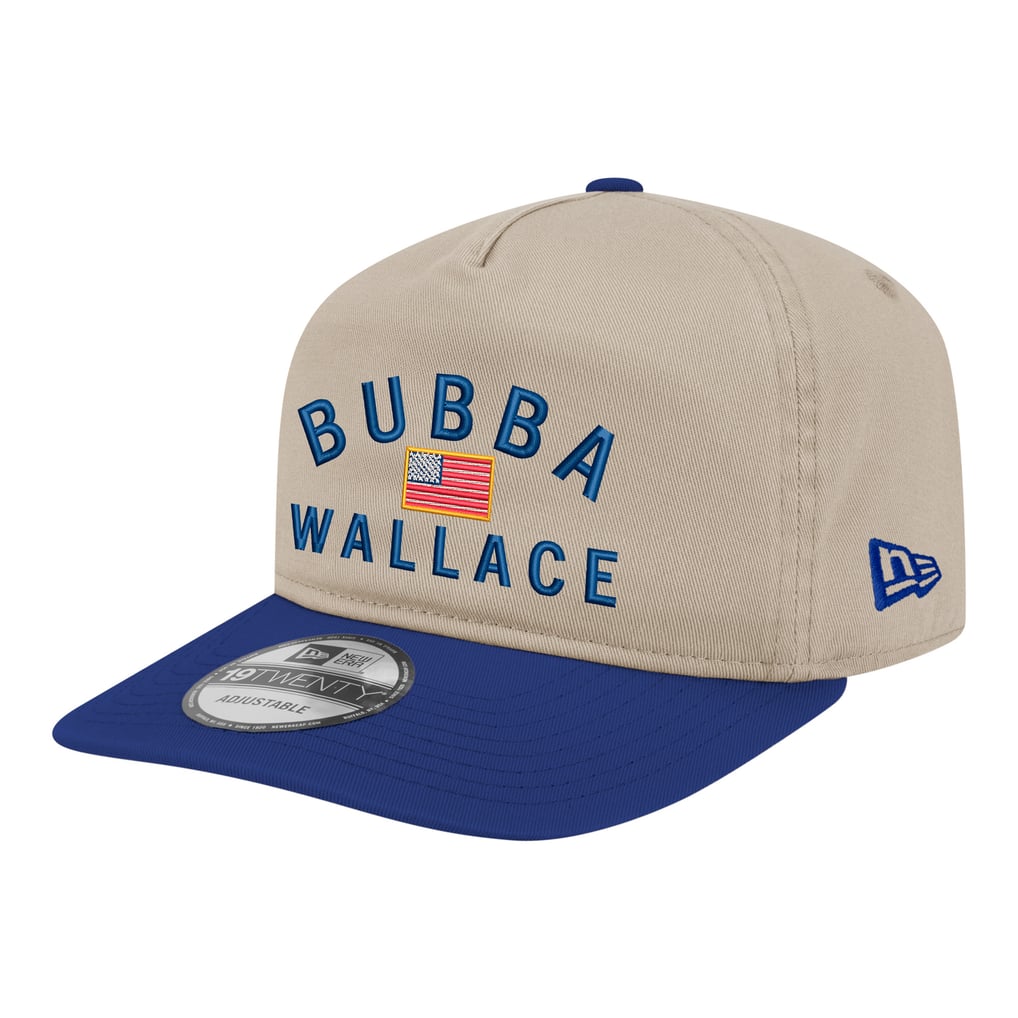  Bubba Wallace New Era Flag 19TWENTY Adjustable Hat - Khaki/Royal