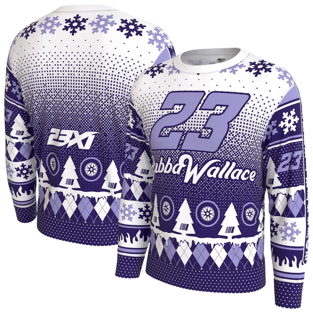 Bubba Wallace ProSphere Driver Holiday Sweater - White
