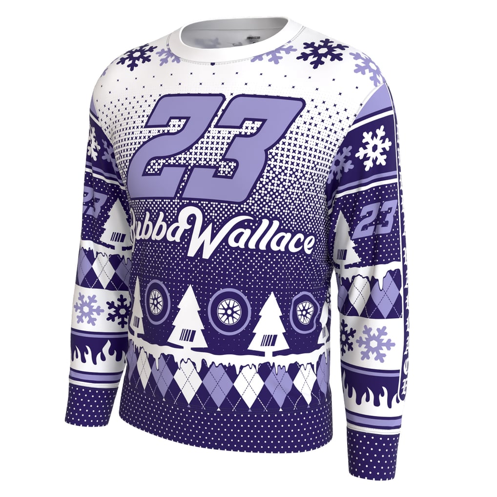 Bubba Wallace ProSphere Driver Holiday Sweater - White