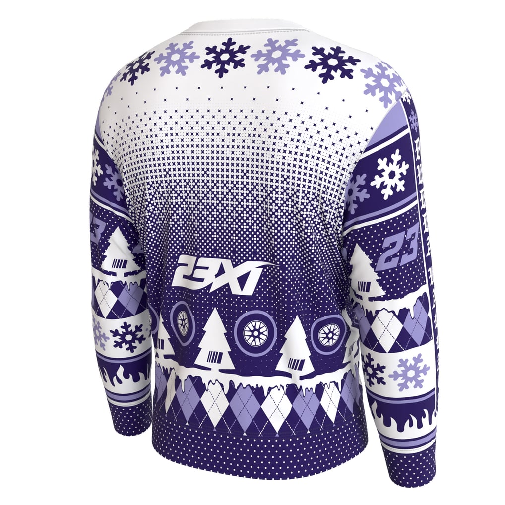 Bubba Wallace ProSphere Driver Holiday Sweater - White