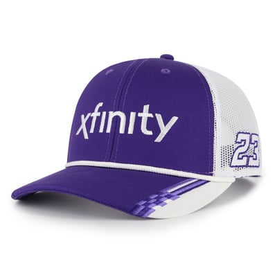 Bubba Wallace The Game Checkered Bill Rope Adjustable Hat - Purple