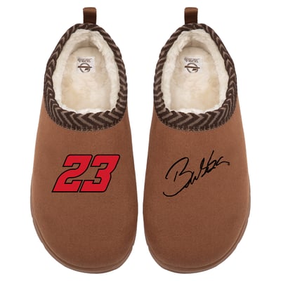 Bubba Wallace ISlide Unisex Number & Signature Mission Slippers - Brown