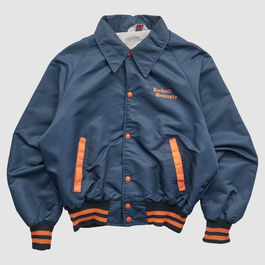 Bucknell Bison MVP 80s Full Snap Jacket - Navy - XL by Fanatics Real Vintage
