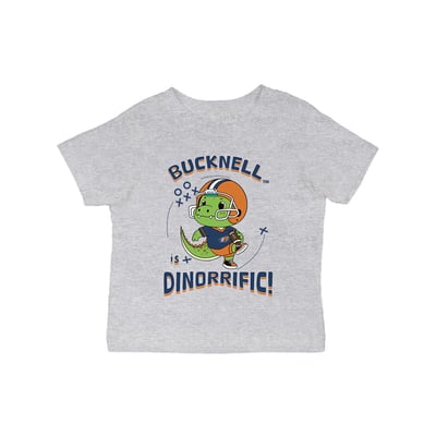 Bucknell Bison Vive La Fete Infant Dinorrific T-Shirt - Gray