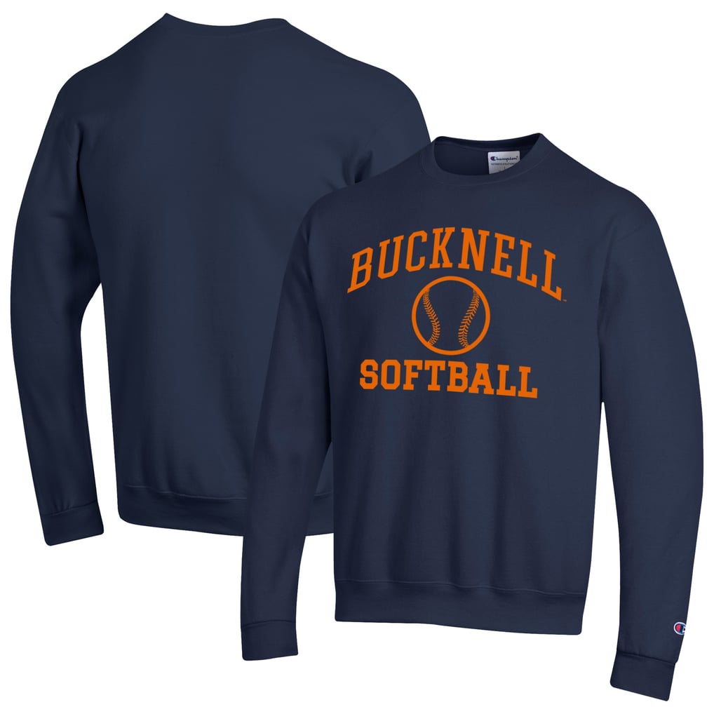  Bucknell Bison Champion Icon Softball Powerblend Pullover Sweatshirt - Navy