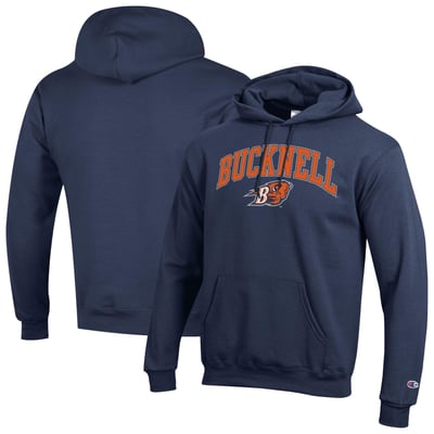 Bucknell Bison Champion Powerblend Hoodie - Navy
