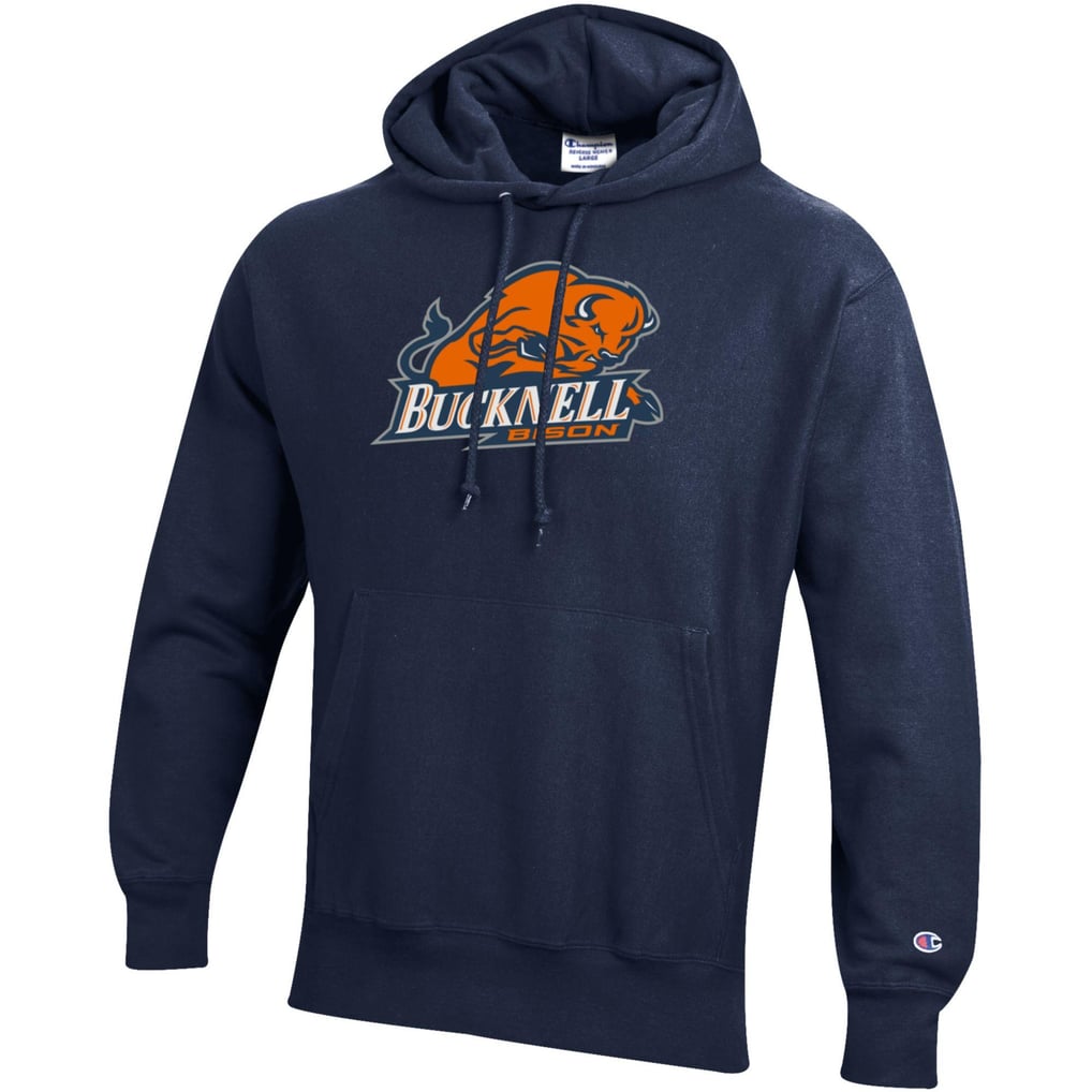 Bucknell Bison Champion Reverse Weave Fleece Pullover Hoodie - Navy