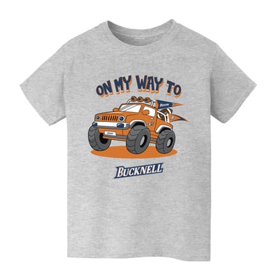 Bucknell Bison Vive La Fete Youth On My Way T-Shirt - Gray