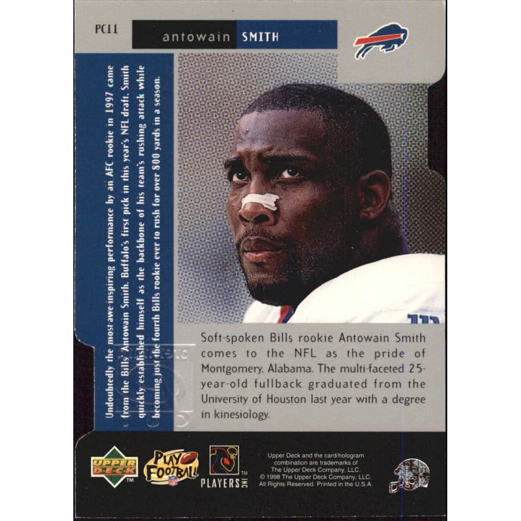 1998 Black Diamond Premium Cut Double #PC11 Antowain Smith