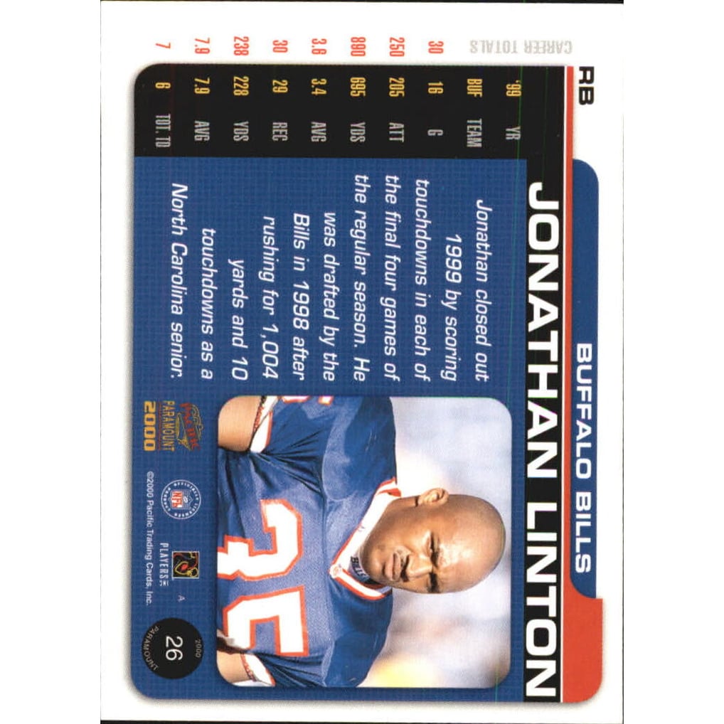 2000 Paramount HoloSilver #26 Jonathan Linton