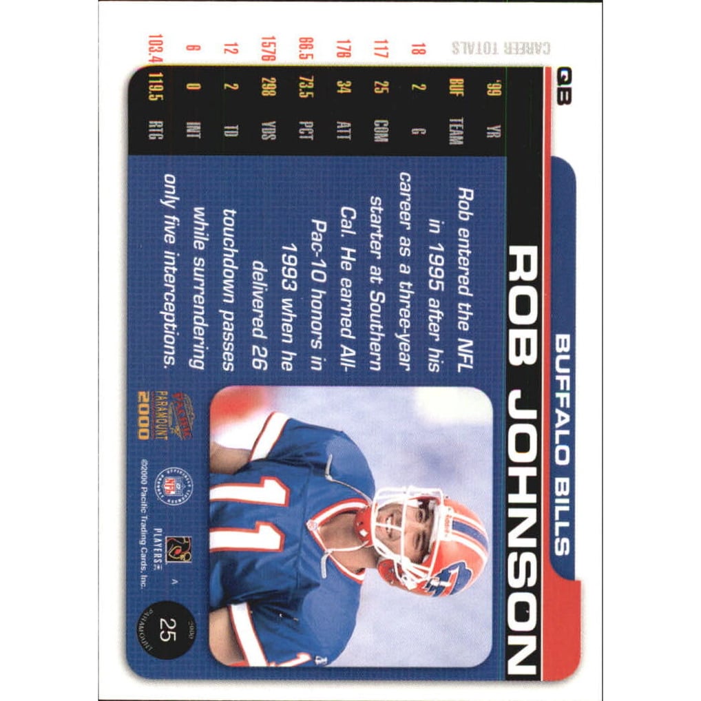 2000 Paramount Platinum Blue #25 Rob Johnson