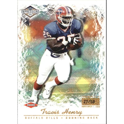 2001 Pacific Impressions Premiere Date #155 Travis Henry