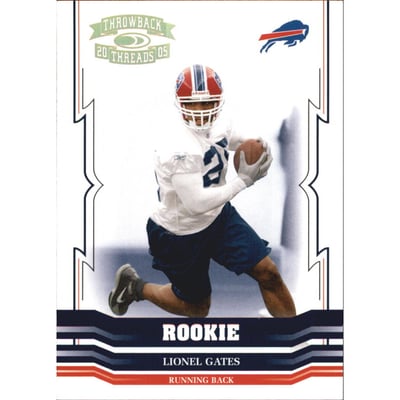 2005 Throwback Threads Gold Holofoil #196 Lionel Gates
