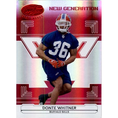 2006 Leaf Certified Materials Mirror Red #161 Donte Whitner