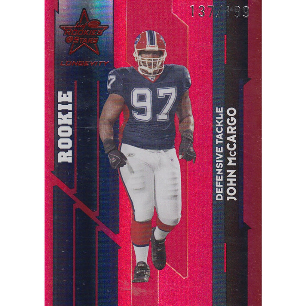 2006 Leaf Rookies and Stars Longevity Target Ruby Parallel #242 John McCargo