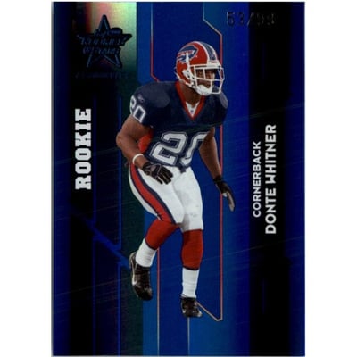 2006 Leaf Rookies and Stars Longevity Target Sapphire Parallel #245 Donte Whitner