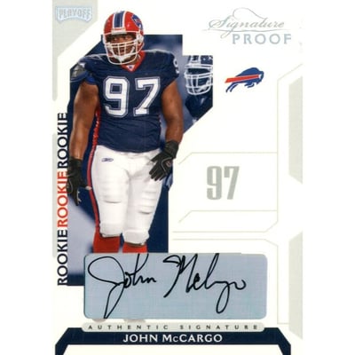 2006 Playoff NFL Playoffs Signature Proofs Silver #114 John McCargo