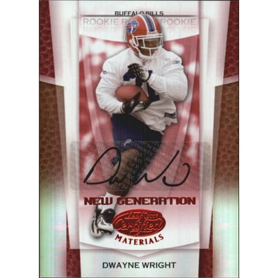 2007 Leaf Certified Materials Mirror Red Signatures #161 Dwayne Wright