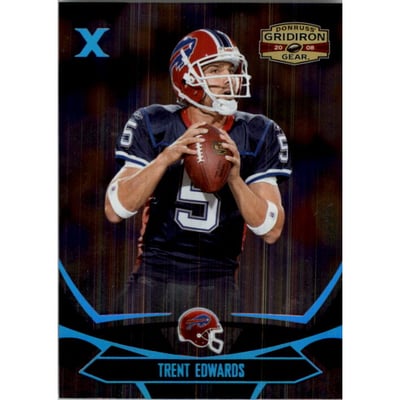 2008 Donruss Gridiron Gear Platinum Holofoil X's #11 Trent Edwards