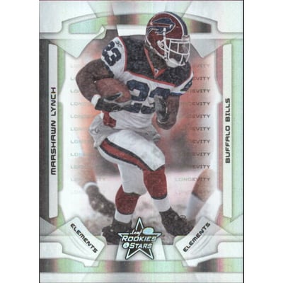 2008 Leaf Rookies and Stars Longevity Parallel Silver Holofoil #102 Marshawn Lynch ELE