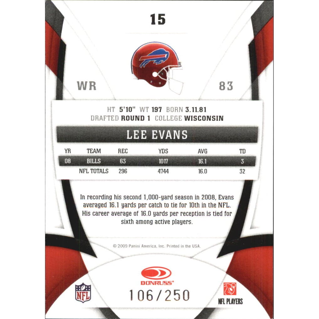 2009 Certified Mirror Red #15 Lee Evans