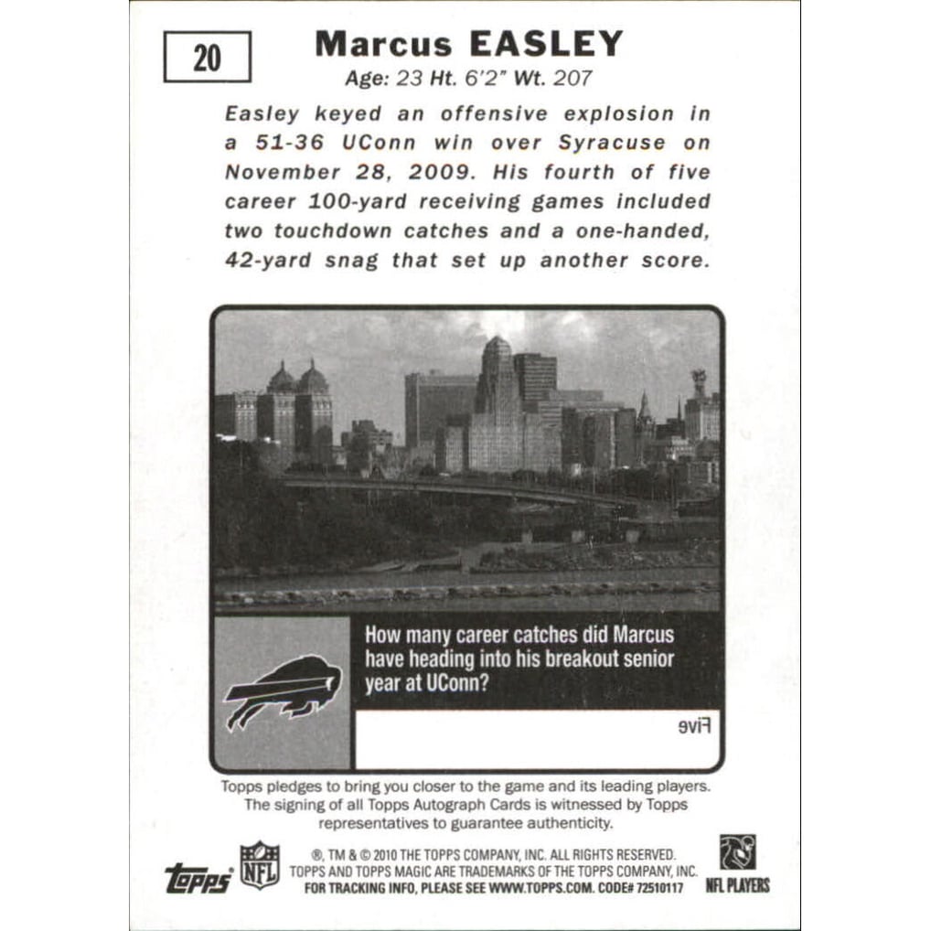 2010 Topps Magic Autographs #20 Marcus Easley 2D