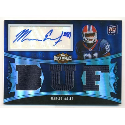 2010 Topps Triple Threads #130B Marcus Easley JSY AU RC