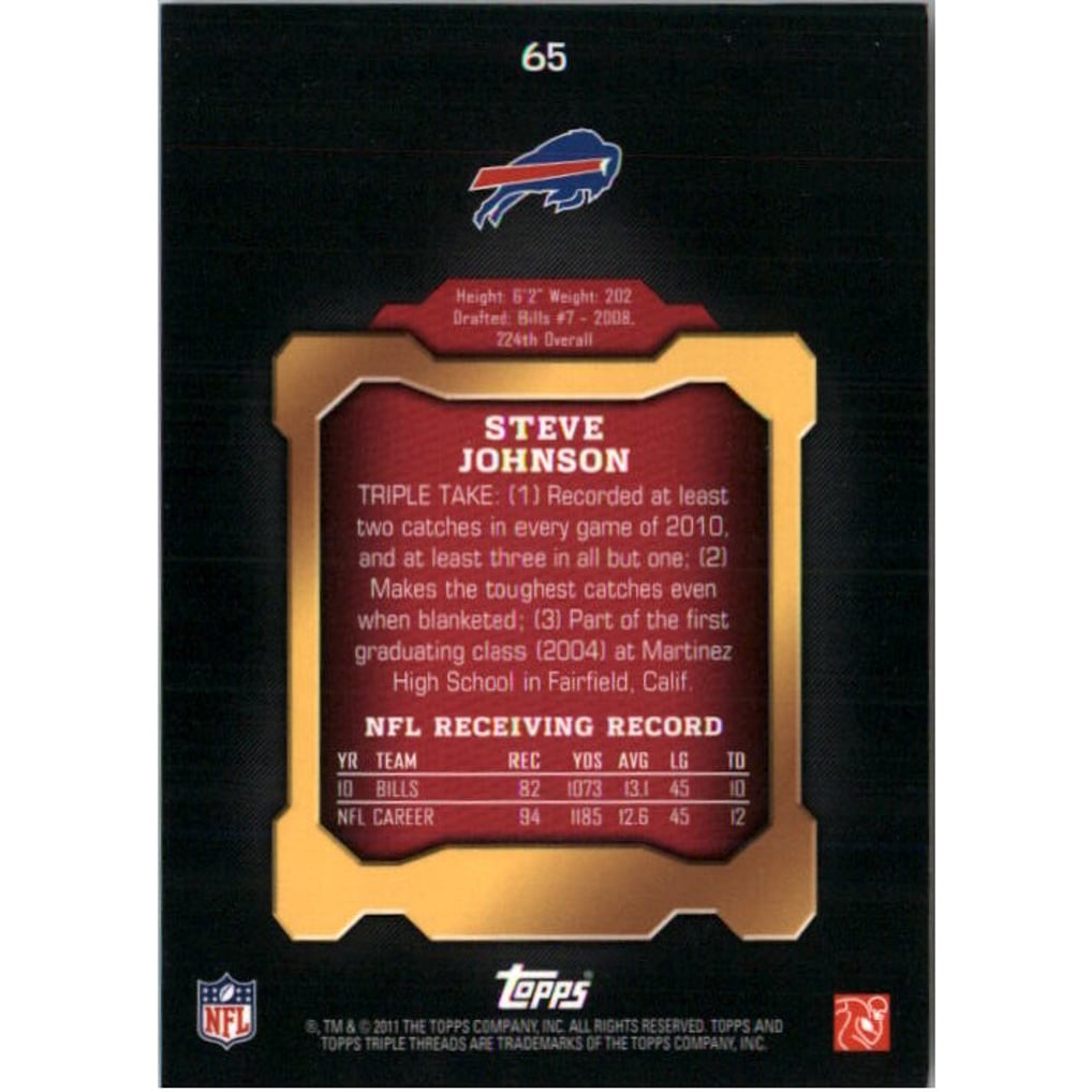 2011 Topps Triple Threads Ruby #65 Steve Johnson