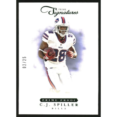 2012 Prime Signatures Prime Proof Green #55 C.J. Spiller
