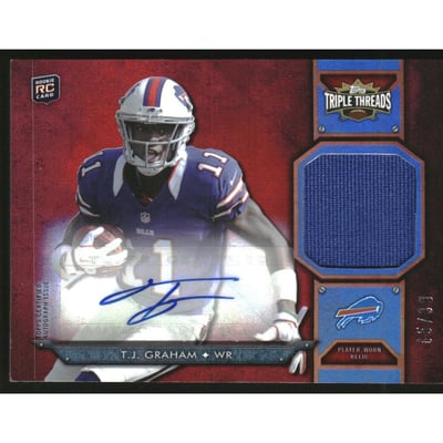 2012 Topps Triple Threads Rookies Autographed Relics #TTRAR17 T.J. Graham