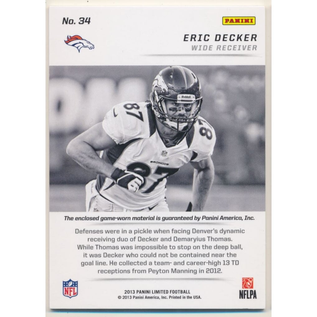 2013 Limited Threads #34 Eric Decker/99