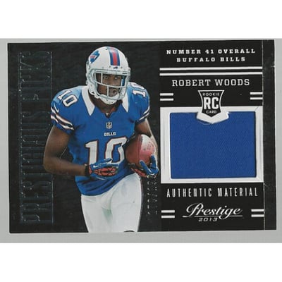 2013 Prestige Prestigious Picks Materials Black #10 Robert Woods