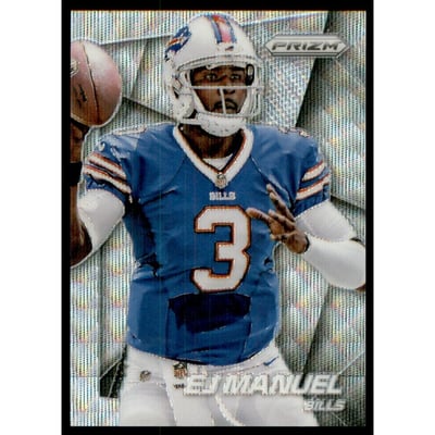 2014 Panini Prizm Prizms Light Blue Wave #185 EJ Manuel