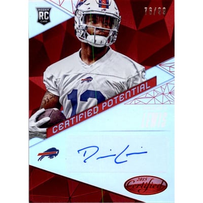 2015 Certified Potential Autographs Mirror Red #CPDL Dezmin Lewis/99