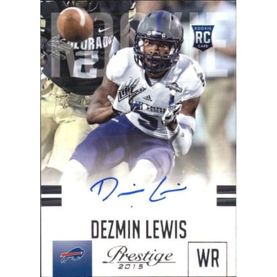 2015 Prestige Rookie Autographs #232 Dezmin Lewis