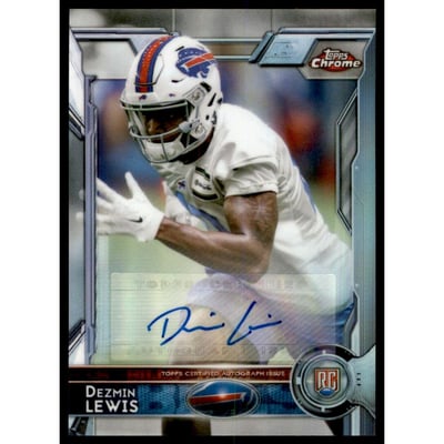 2015 Topps Chrome Rookie Autographs Refractors #126 Dezmin Lewis