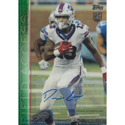 2015 Topps Field Access Autographs Green #57 Dezmin Lewis