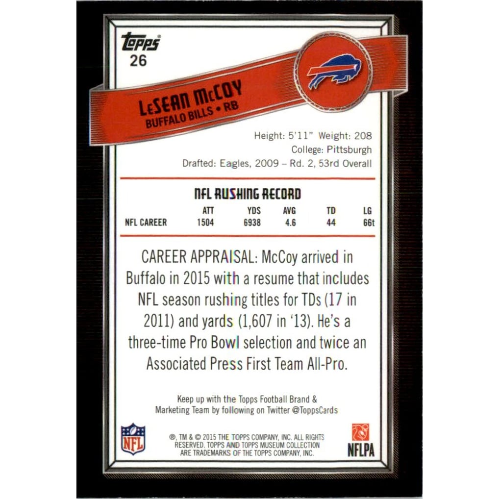 2015 Topps Museum Collection Ruby #26 LeSean McCoy